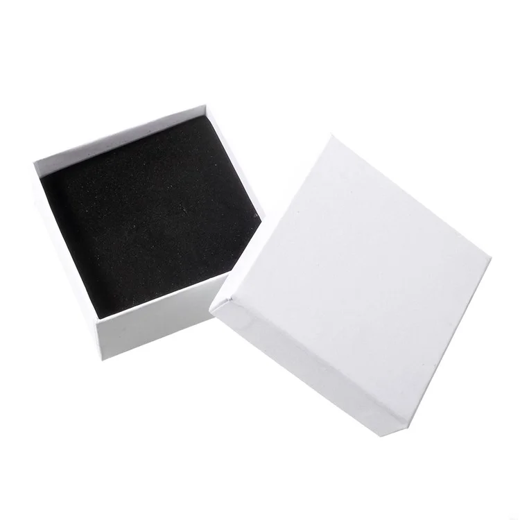 Mini Paperboard Jewelry Box Earring Ring Pendant Jewelry Box - White