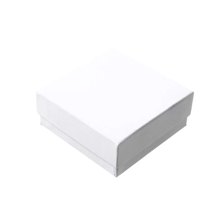 Mini Paperboard Jewelry Box Earring Ring Pendant Jewelry Box - White