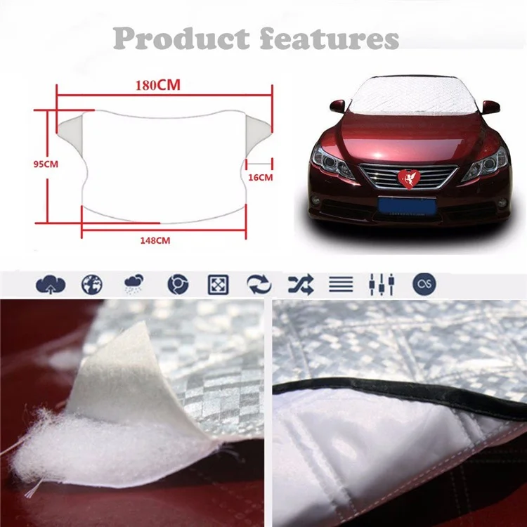 Universal Thick Cotton All Weather Car Windshield Sun Shade Snow Protector Anti-dust Cover