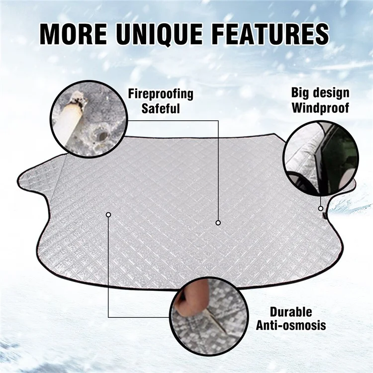 Universal Thick Cotton All Weather Car Windshield Sun Shade Snow Protector Anti-dust Cover
