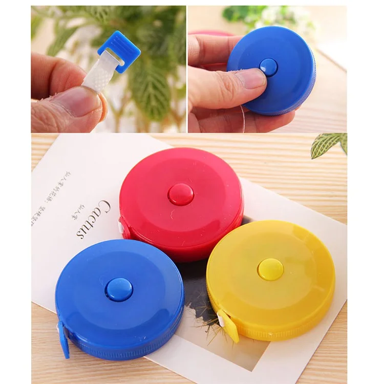 2Pcs/Set 1.5M Portable Retractable Ruler Tape Measure Sewing Tailor Dieting Tapeline Ruler