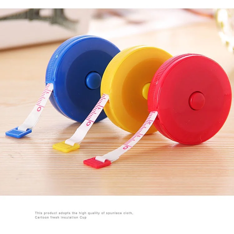 2Pcs/Set 1.5M Portable Retractable Ruler Tape Measure Sewing Tailor Dieting Tapeline Ruler