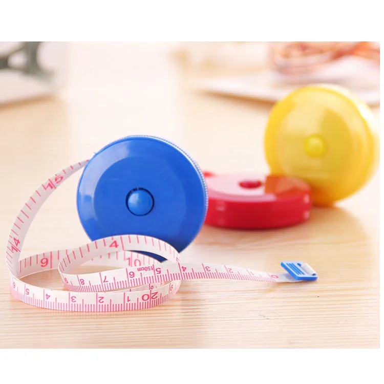 2Pcs/Set 1.5M Portable Retractable Ruler Tape Measure Sewing Tailor Dieting Tapeline Ruler