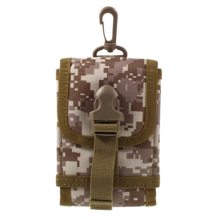 Hook Loop Tactical Nylon Utility MOLLE Pouch Waist Bag for iPhone 6 Plus/SE/5s/5c/5 Etc - Desert Camo