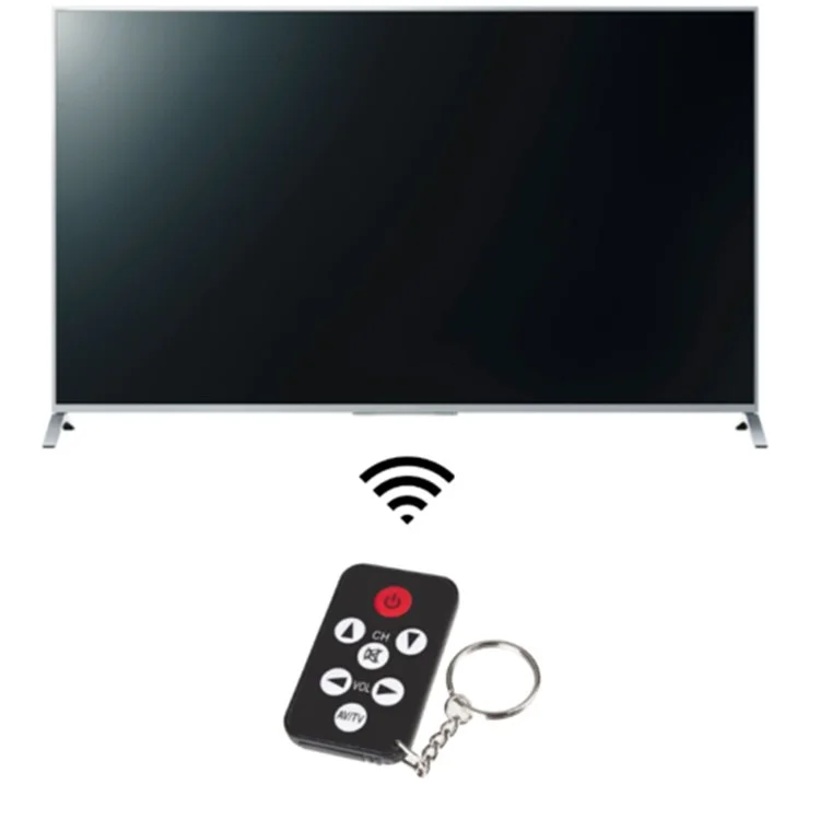 5Pcs RM-8S Mini and Portable Universal TV Remote Control with Keychain Key Ring