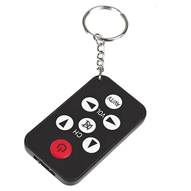 5Pcs RM-8S Mini and Portable Universal TV Remote Control with Keychain Key Ring
