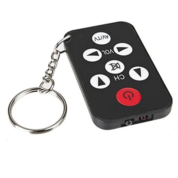 5Pcs RM-8S Mini and Portable Universal TV Remote Control with Keychain Key Ring