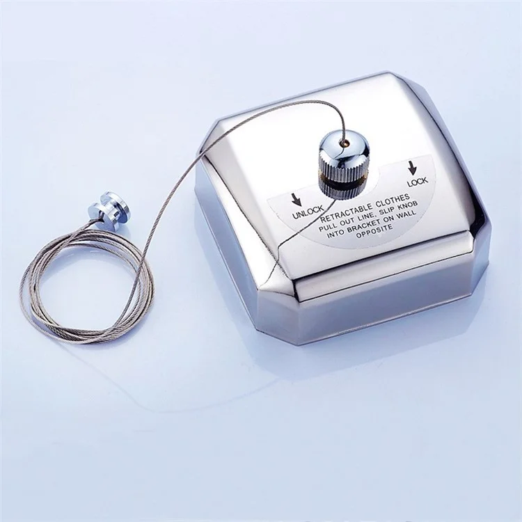 2.8m Retractable 304 Stainless Steel Clothes Rope Clothesline for Hotel Balcony Bathroom etc