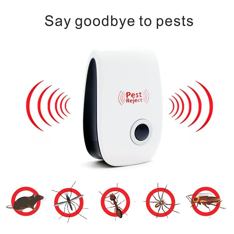 4Pcs Ultrasonic Pest Repeller Humane Mice Control Newest Electronic Insect Repellent - EU Plug