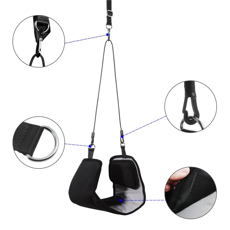 Instant Vertebrae and Pinched Nerve Relief Neck Massager Neck Hammock Chiropractic Traction Stretching Care Tool - Black