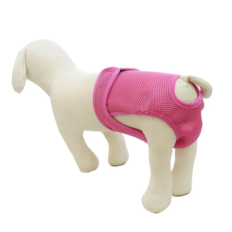 4PCS/Lot Washable Reusable Breathable Mesh Dog Diapers Sanitary Physical Pants, Size: M
