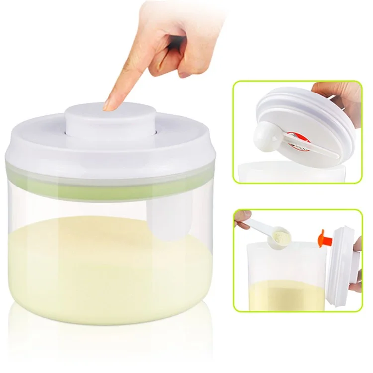 800ML Round Sealed Food Container Box Canister with Press Button (AK-800-BPY-C)