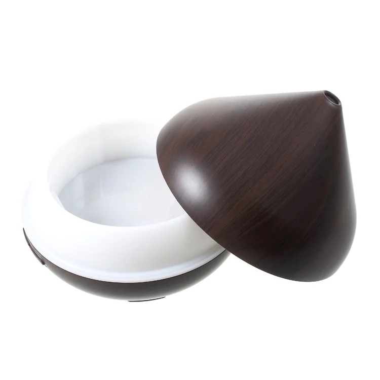 FD31 300ml Essential Oil Diffuser Wood Grain Ultrasonic Aroma Cool Mist Humidifier - Coffee / EU Plug