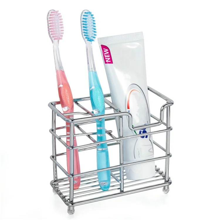 304 Stainless Steel Toothbrush Holder Toothpaste Razor Stand Bathroom Organizer