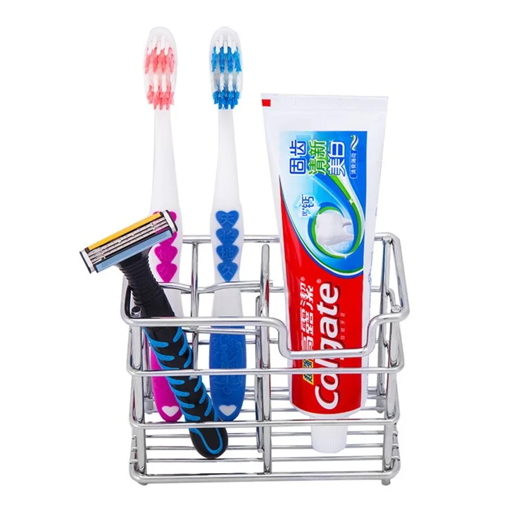 304 Stainless Steel Toothbrush Holder Toothpaste Razor Stand Bathroom Organizer