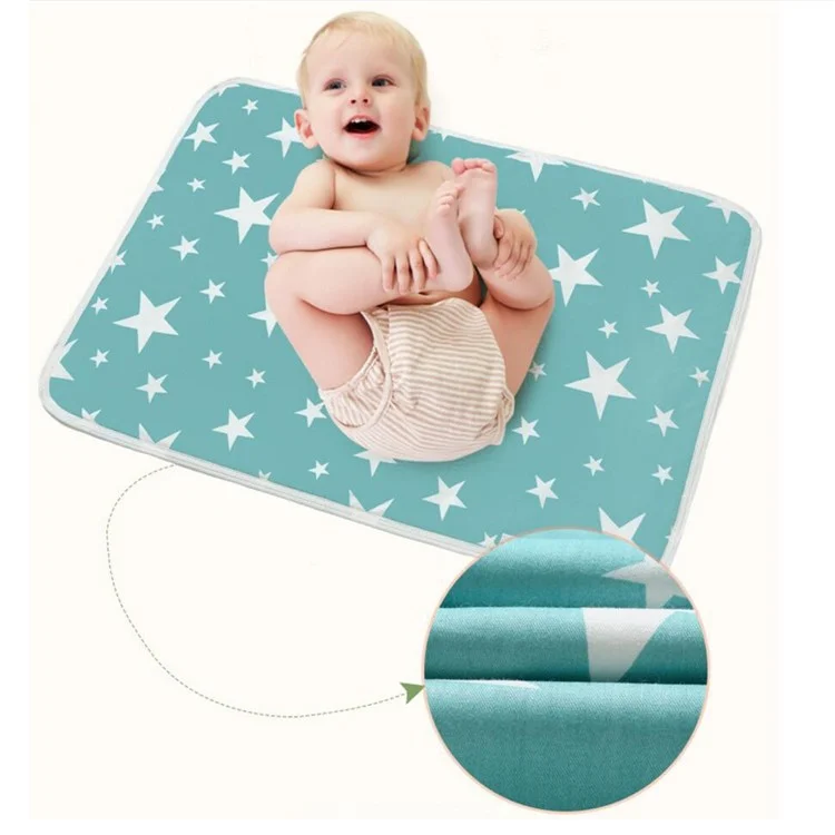 Star Pattern Infant Waterproof Urine Mat Cover Burp Changing Pad Protector, Size: 80 x 110cm