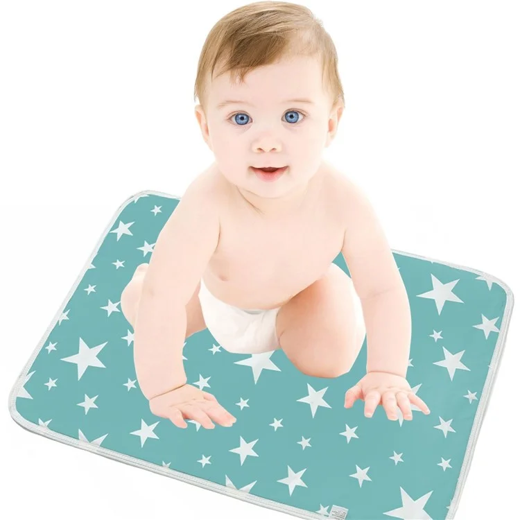 Star Pattern Infant Waterproof Urine Mat Cover Burp Changing Pad Protector, Size: 80 x 110cm