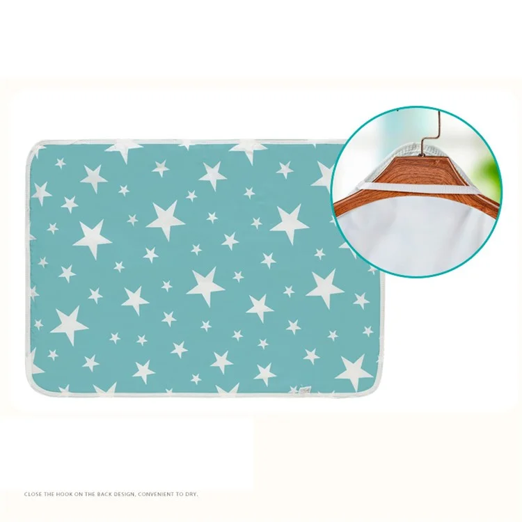 Star Pattern Infant Waterproof Urine Mat Cover Burp Changing Pad Protector, Size: 80 x 110cm