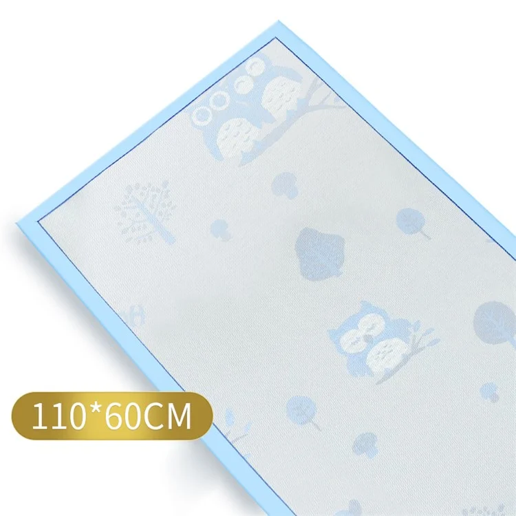 Washable Owl Pattern Fairy Breathable Summer Sleeping Baby Nap Crib Mat with Pillow Set, Size: 110 x 60cm