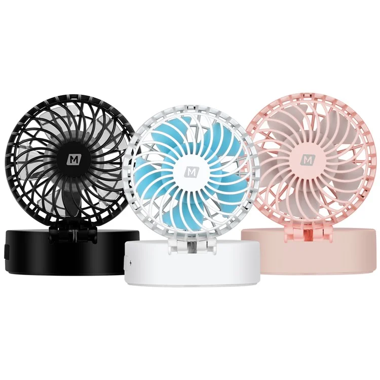 MOMAX iFan 2 Portable Mirror Handheld Rechargeable 180 Degree Rotary Fan - Black