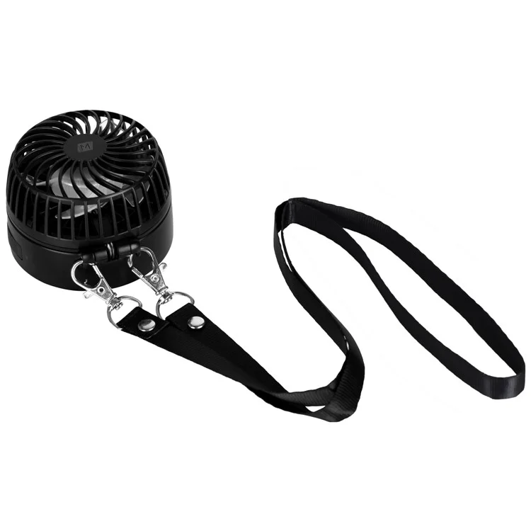 MOMAX iFan 2 Portable Mirror Handheld Rechargeable 180 Degree Rotary Fan - Black