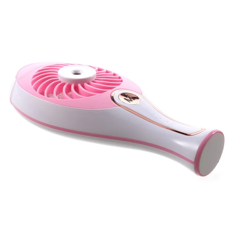 2-in-1 Mini USB Rechargeable Handheld Fan + Humidifier - Pink