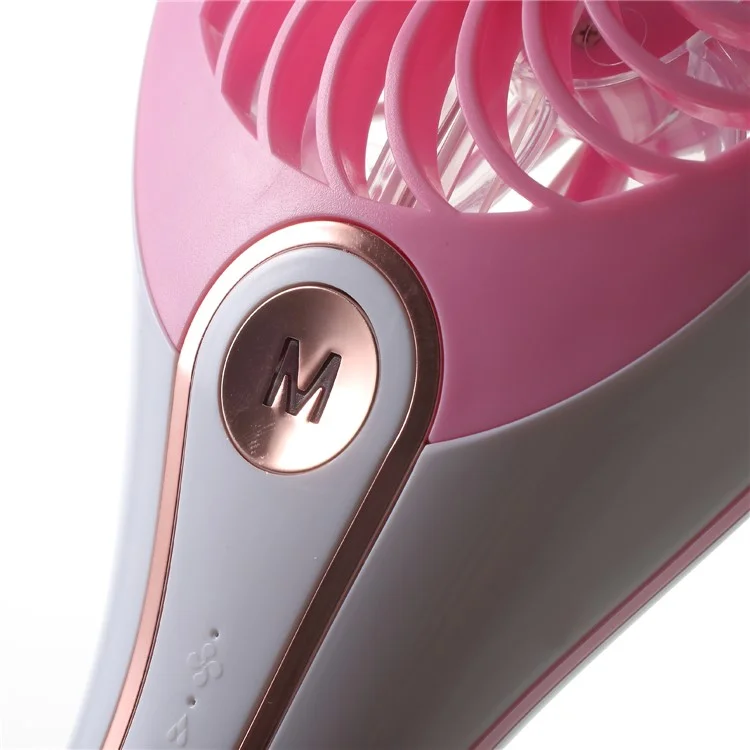 2-in-1 Mini USB Rechargeable Handheld Fan + Humidifier - Pink