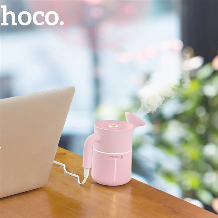 HOCO Large Capacity 200ml Creative Cute Kettle USB Air Humidifier - Pink