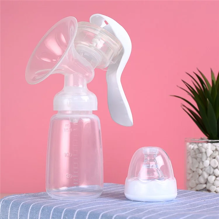 REAL BUBEE PP Manual Breast Pump with Baby Milk Bottle