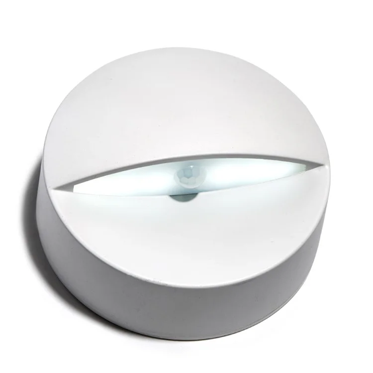 Round Shape 6-LED Motion Activated PIR Sensing Light Wall Lamp - White Light