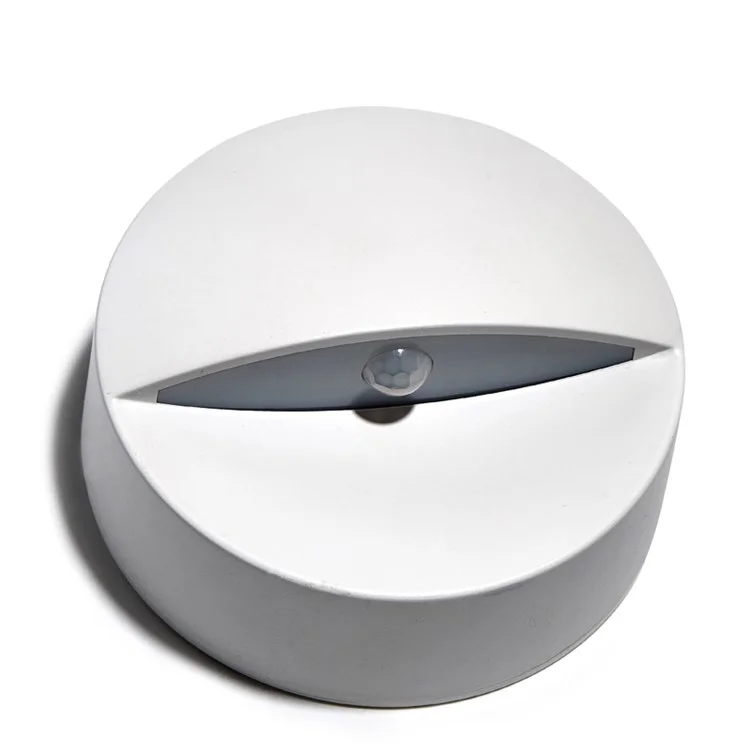 Round Shape 6-LED Motion Activated PIR Sensing Light Wall Lamp - White Light