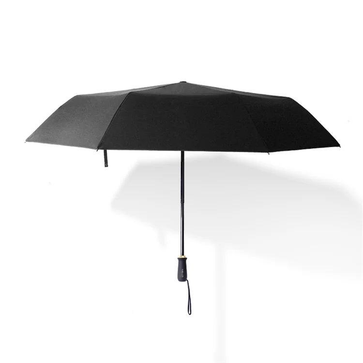 Black - RAY HORSE 10 Ribs Manual Open Folding Business Umbrella Reinforced Wind-proof Sun Protection Umbrella
