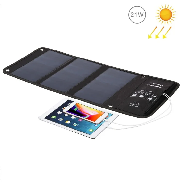 HAWEEL HWL2703 21W Portable Solar Power Water Folding Resistant Solar Charger with Double USB Ports