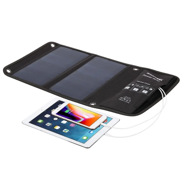 HAWEEL HWL2702 14W Folding Solar Power Waterproof Solar Charger with Two USB Ports