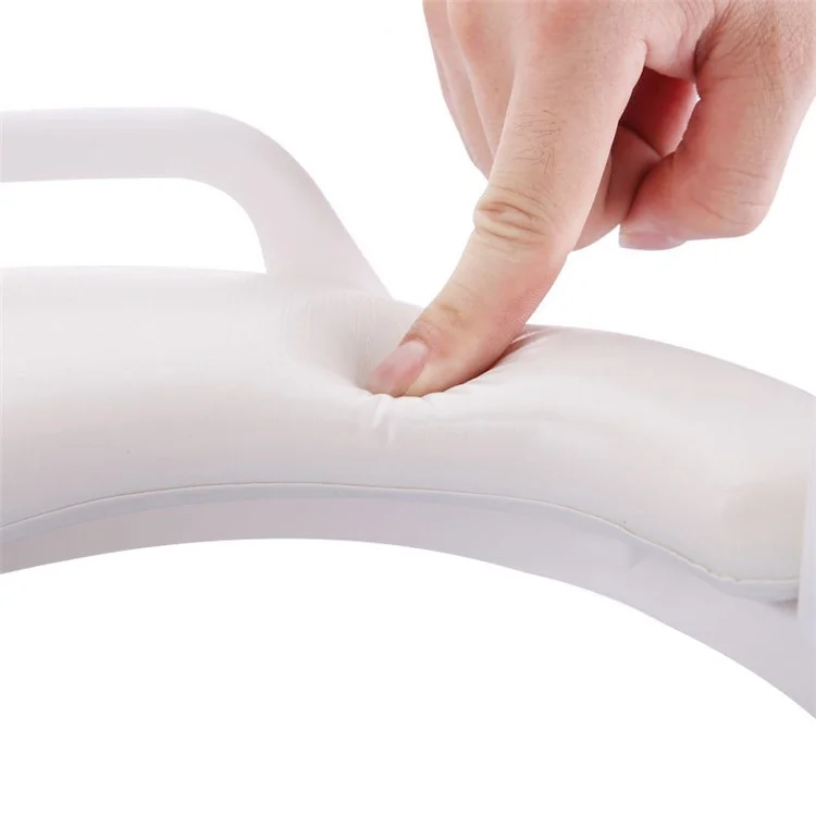 Portable Baby Toilet Seat Cushion Baby Potty Chair with Grab Handles - White