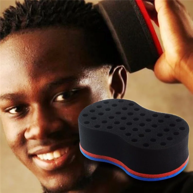 Wave Barber Hair Brush Sponge for Dreads Afro Twist Curl Coil - Blue