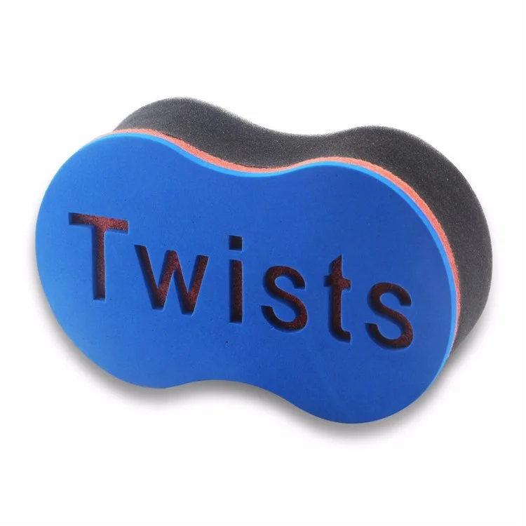Wave Barber Hair Brush Sponge for Dreads Afro Twist Curl Coil - Blue