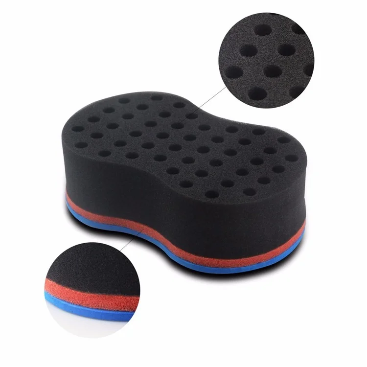 Wave Barber Hair Brush Sponge for Dreads Afro Twist Curl Coil - Blue