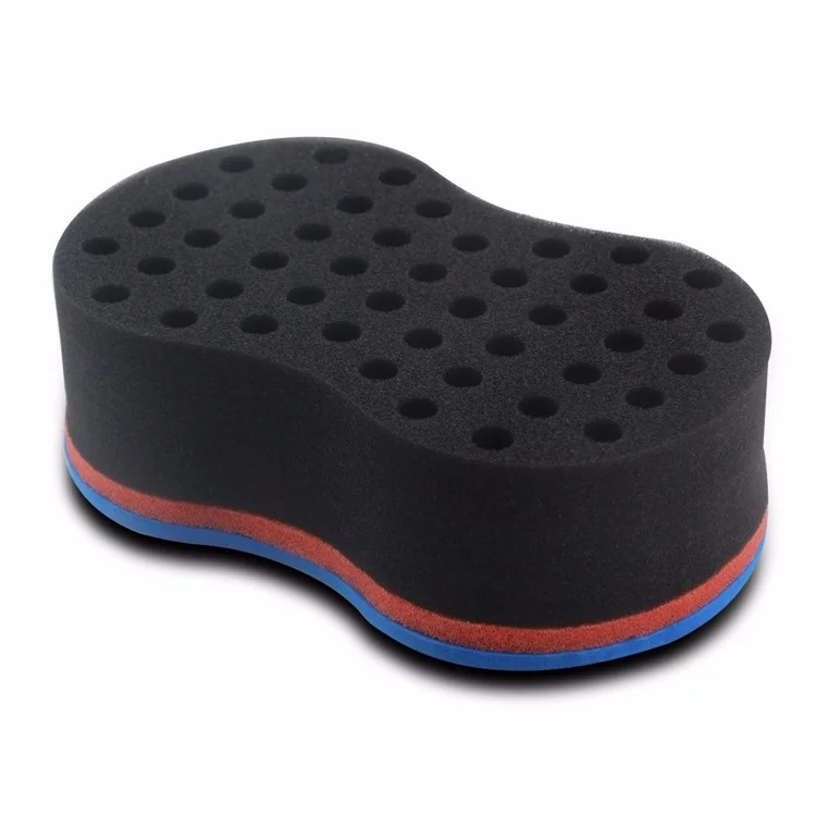 Wave Barber Hair Brush Sponge for Dreads Afro Twist Curl Coil - Blue