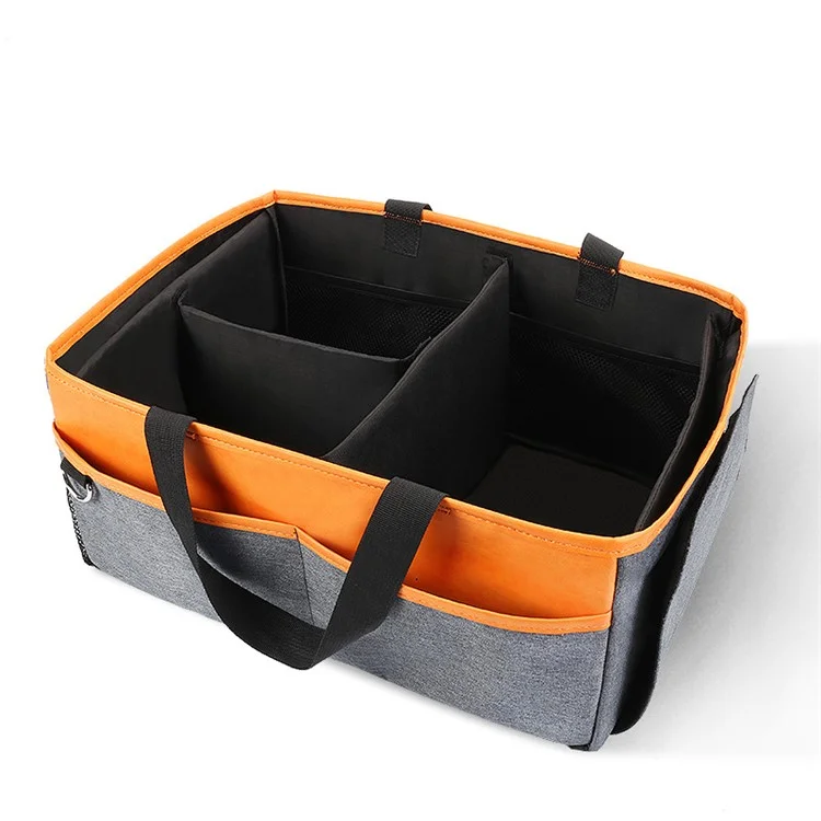 Baby Diaper Caddy Organizer Nursery Diaper Caddy Storage Bag, Size: 38 x 3 x 18cm - Orange