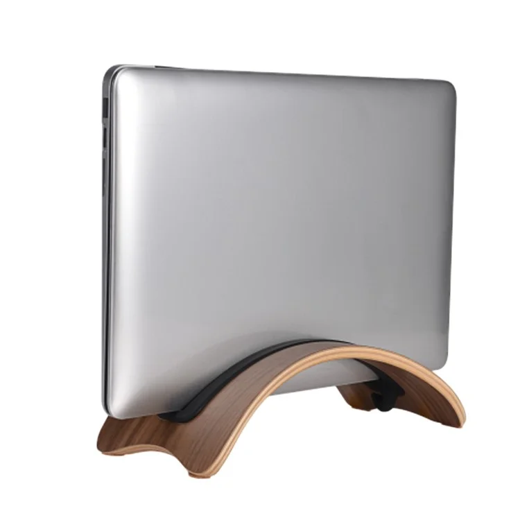 Natural Wood Lightweight Laptop Stand Holder for MacBook Air / Pro iPad Notebook Computer - Walnut / Hole Width: 1.8cm