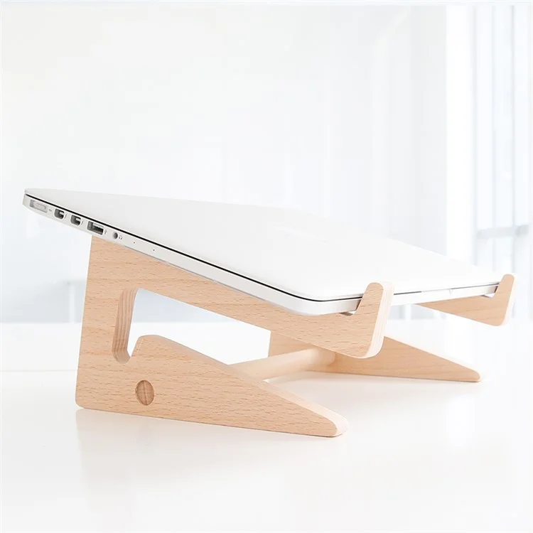 Creative Handicrafts Durable Real Wood Desktop Laptop Stand - Size: Medium