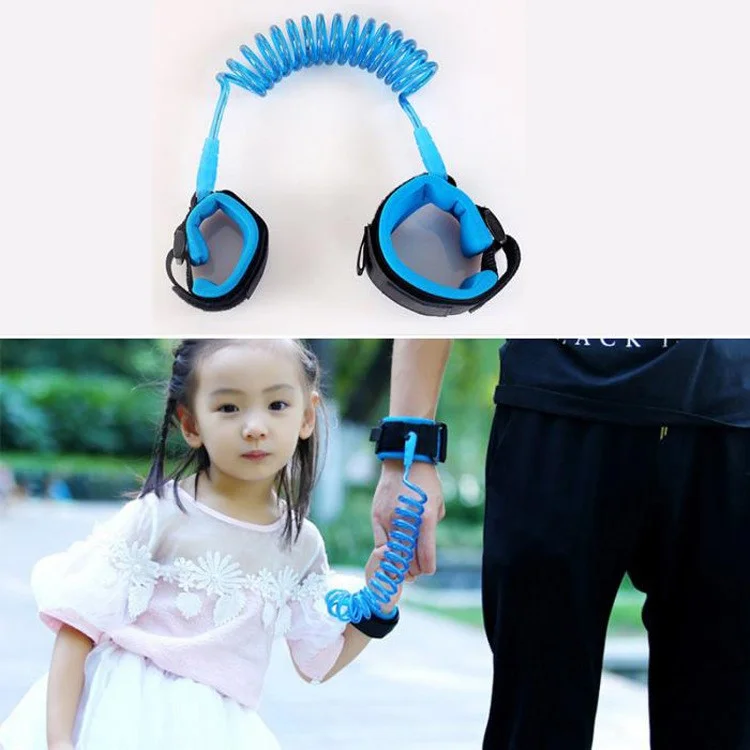 2.0M Safety Lock Baby Anti Lost Wrist Link Harness Toddlers Walking Hand Belt - Blue