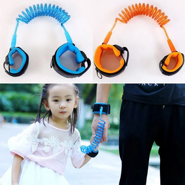 2.0M Safety Lock Baby Anti Lost Wrist Link Harness Toddlers Walking Hand Belt - Blue