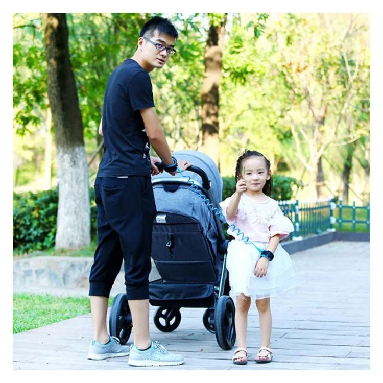 2.0M Safety Lock Baby Anti Lost Wrist Link Harness Toddlers Walking Hand Belt - Blue