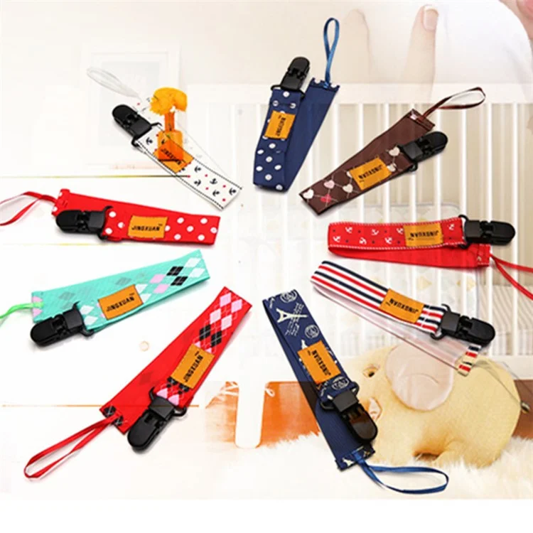 Baby Pacifier Clip Chain Baby Anti-lost Clip Holder Soother Nipple Strap Chain - Random