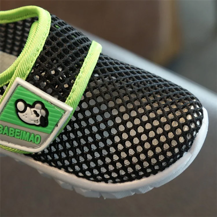 Breathable Mesh Shoes Anti-slip Kid's Sport Shoes - Black/Size: 21