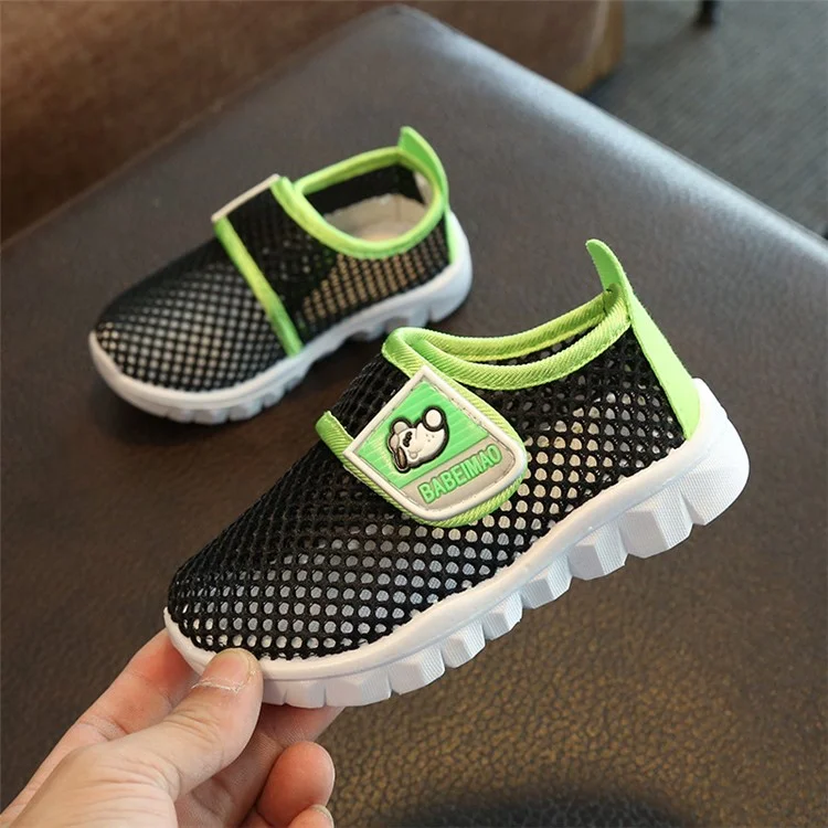 Breathable Mesh Shoes Anti-slip Kid's Sport Shoes - Black/Size: 21