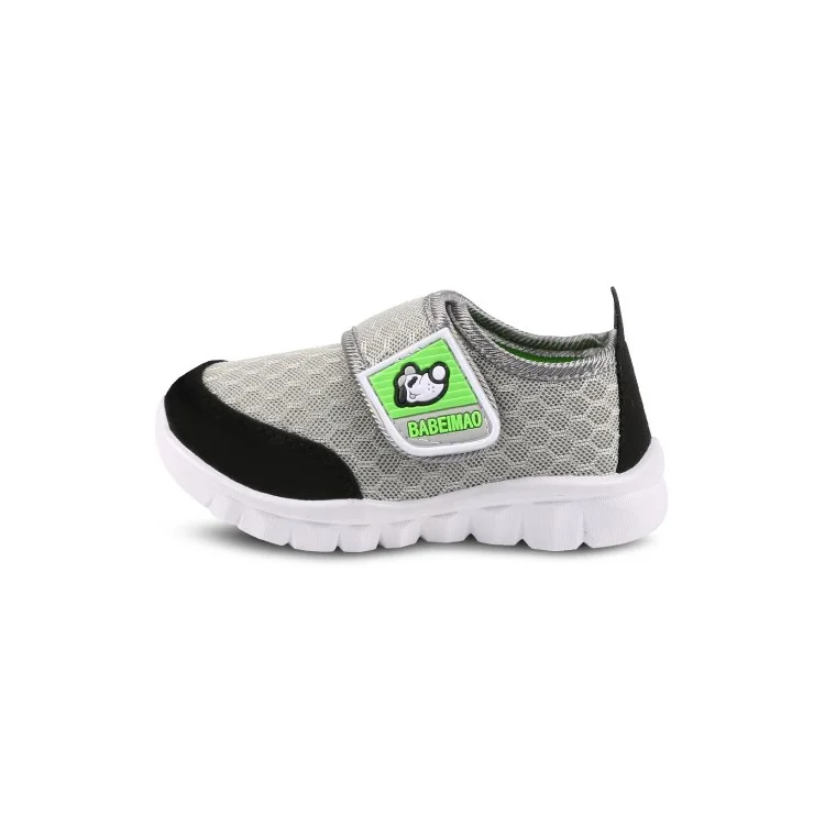Autumn Breathable Children Mesh Shoes Anti-slip Soft Kids Casual Shoes - Size: 29 / Grey