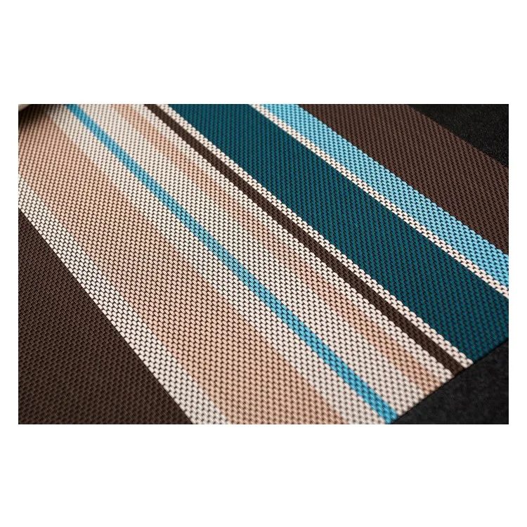 6PCS Stripe Pattern Anti-slip Heat Insulation PVC Placemat for Dining Table - Blue